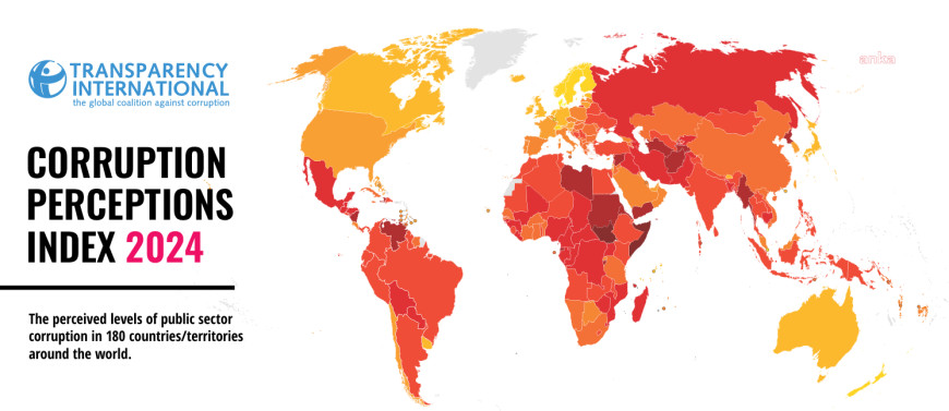 Uluslararası Şeffaflık Örgütü’nün 2024 Yolsuzluk Algı Endeksi açıklandı... Türkiye 180 ülke arasında 113’üncü sırada