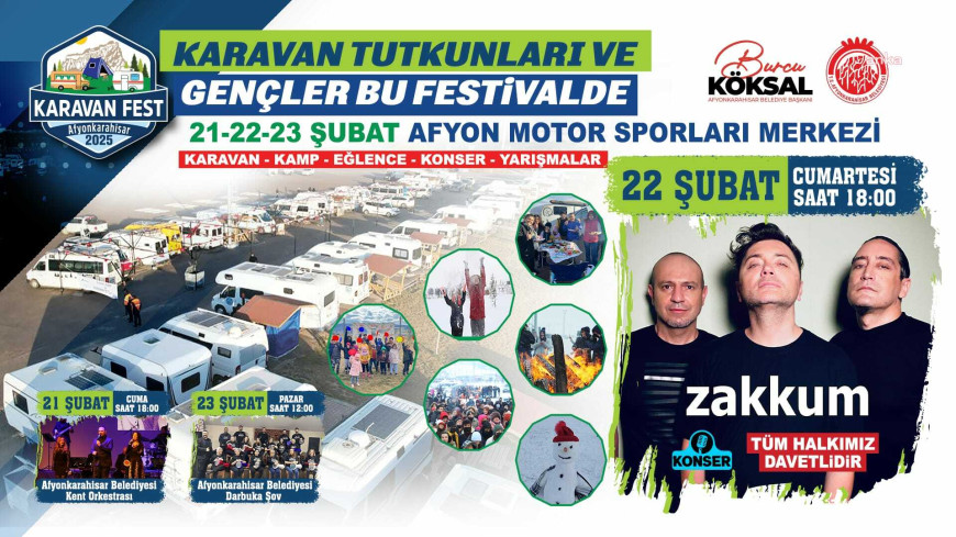 Afyonkarahisar'da düzenlenecek Karavan Fest 2025 için geri sayım başladı