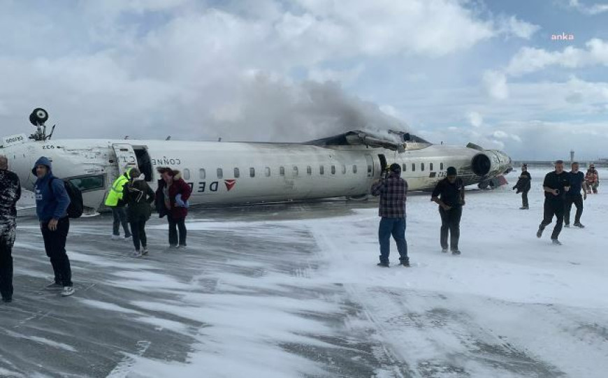 Kanada’da iniş yapan uçak ters döndü: 18 yaralı