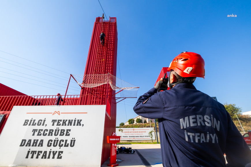 Mersin Büyükşehir Belediyesi İtfaiyesi, 2025’in ilk tatbikatını yaptı