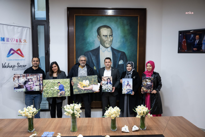 Mersin Nergis Şenliği kapsamında düzenlenen fotoğraf yarışmasında dereceye girenler ödüllerini aldı 