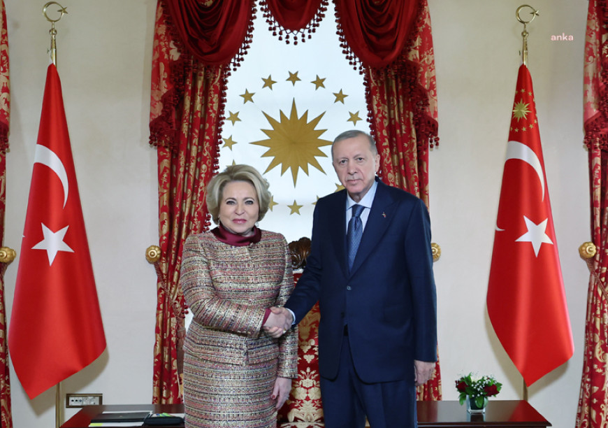 Cumhurbaşkanı Erdoğan, Rusya Federasyon Konseyi Başkanı Matviyenko'yu kabul etti