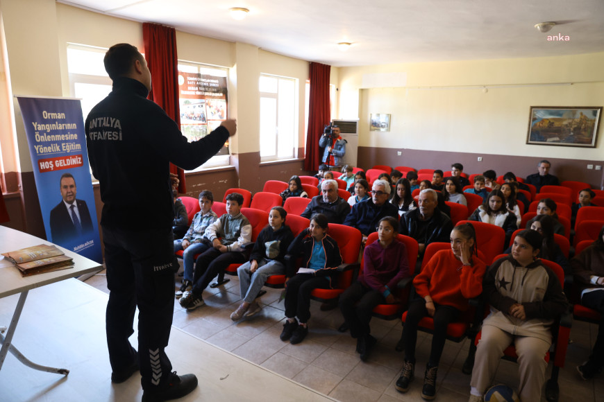 Antalya Büyükşehir Belediyesi'nden öğrencilere yangın eğitimi 