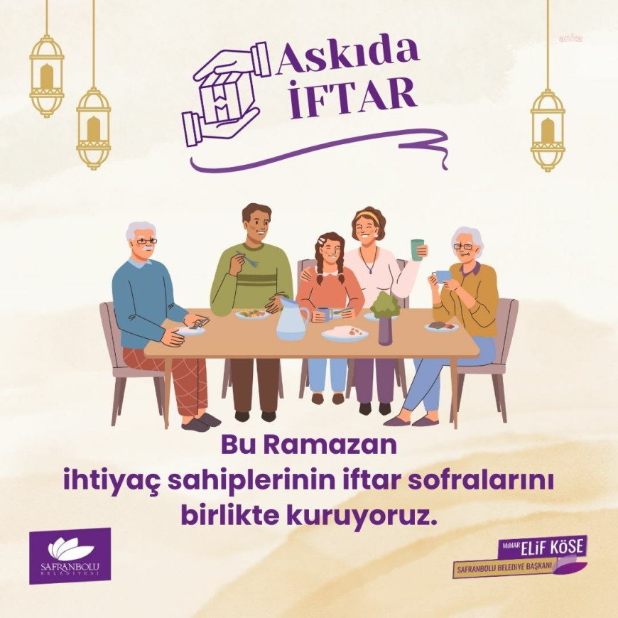 Safranbolu Belediyesi’nden Ramazan ayı boyunca askıda iftar desteği