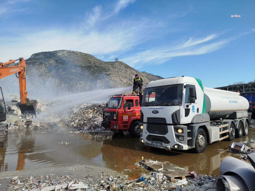 Kuşadası Belediyesi'nden Söke'deki yangın söndürme çalışmalarına destek