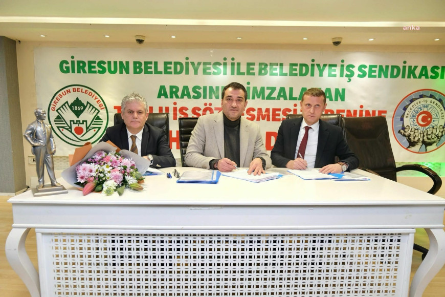 Giresun Belediyesi, toplu iş sözleşmesi imzaladı...  2025'in ilk 6 ayı için maaşlara yüzde 20 artış yapıldı