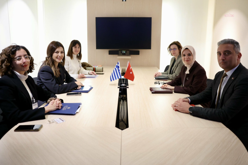 Aile Bakanı Göktaş, Yunan mevkidaşı Zacharaki ile ailenin güçlendirilmesi ve kadınlara yönelik politikalar üzerine görüştü