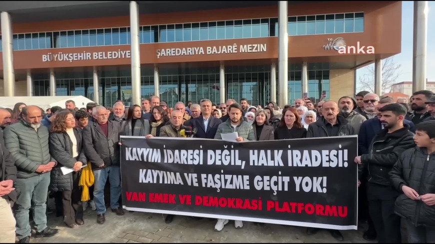 Van'da Abdullah Zeydan'a hapis cezası verilmesi protesto edildi