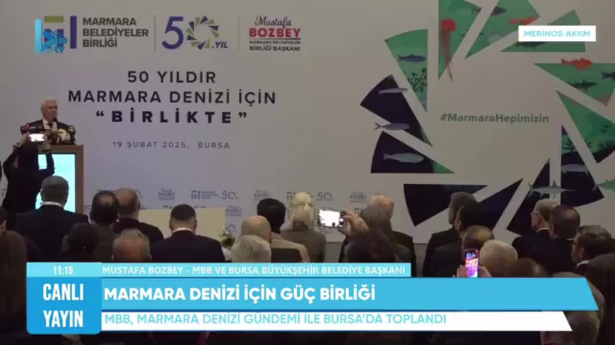 Marmara Belediyeler Birliği’nden "50 Yıldır Marmara Denizi İçin Birlikte" programı… Mustafa Bozbey: “Marmara’nın çığlığını duymazdan gelemeyiz”