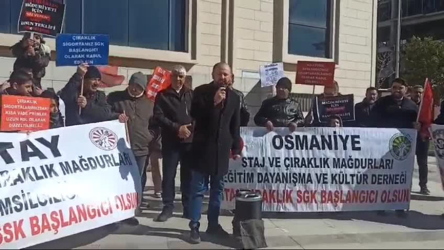 Osmaniye Staj ve Çıraklık Mağdurları Derneği: “Biz sadece ve sadece çocuk yaşta döktüğümüz alın terimizi istiyoruz”