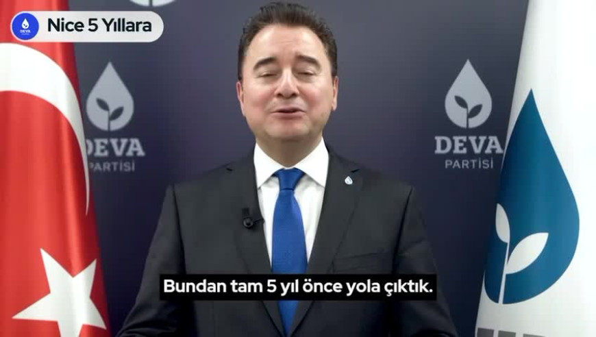 Ali Babacan'dan DEVA Partisi'nin 5'inci yıl dönümü mesajı: "Umudumuz her zamankinden daha fazla"