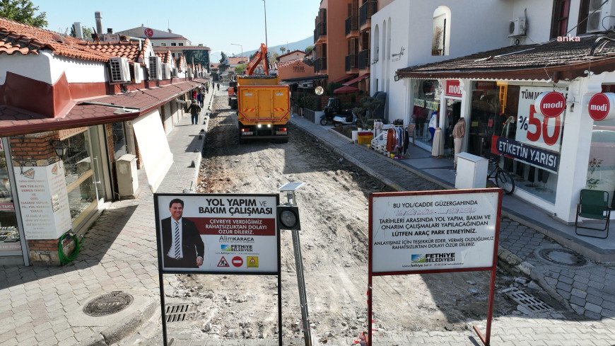 Fethiye Balık Pazarı çevresinde yol ve altyapı çalışmaları başladı