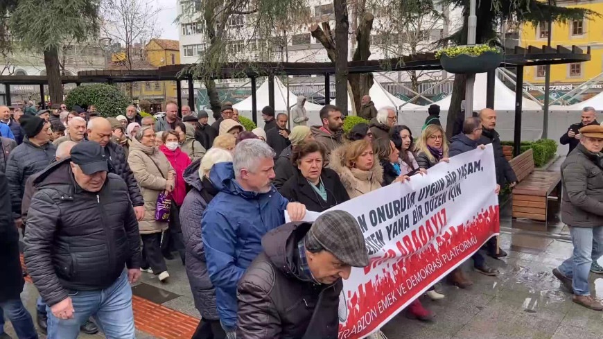 Trabzon Emek ve Demokrasi Platformu'ndan İmamoğlu'na destek yürüyüşü 