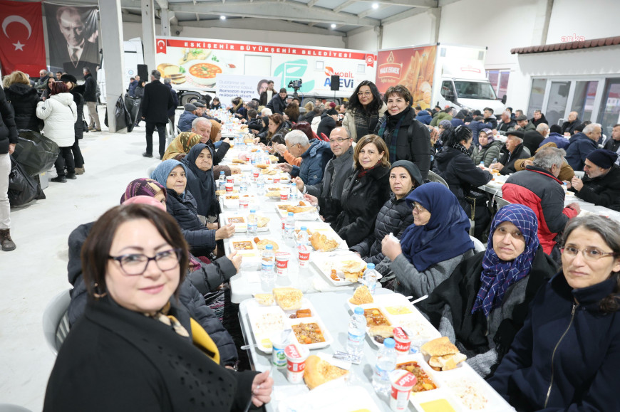 Eskişehir Büyükşehir Belediyesi’nin iftar sofrası Seyitgazi Kırka’da kuruldu