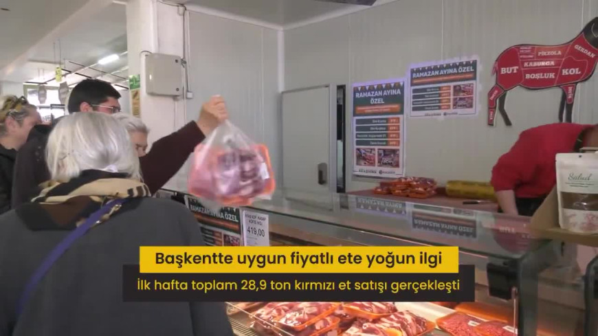 Başkent’te ucuz ete yoğun ilgi... İlk beş günde 28,9 ton satıldı