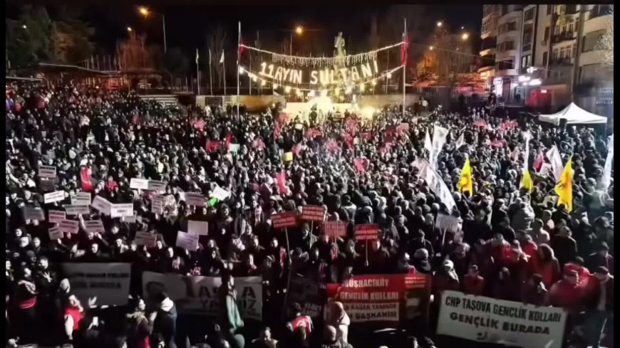 Amasya'da Ekrem İmamoğlu'na destek eylemi