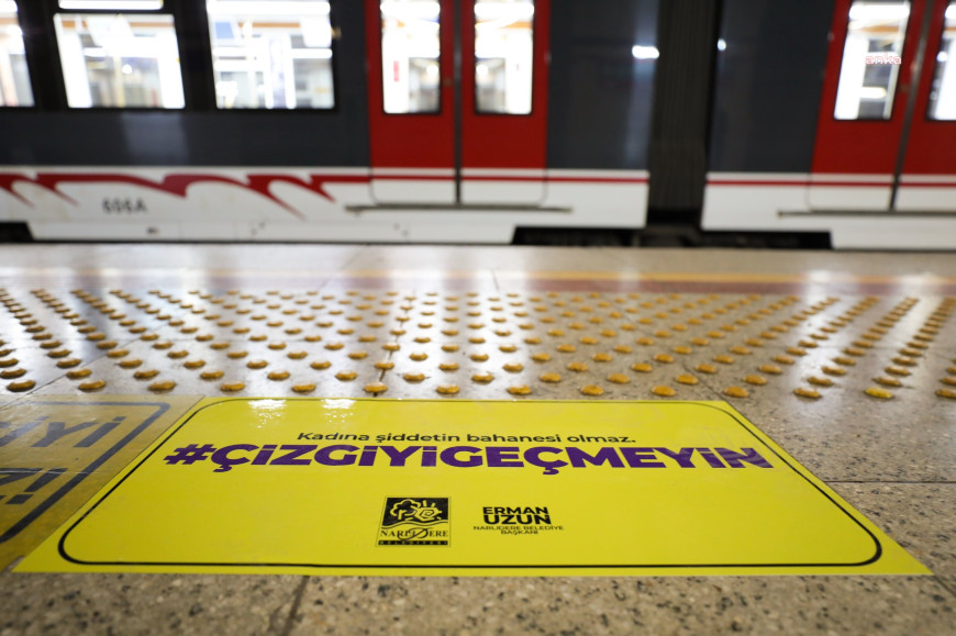 Narlıdere Belediyesi'nden İzmir Metro’da 8 Mart öncesi güçlü mesaj: “Çizgiyi geçmeyin”
