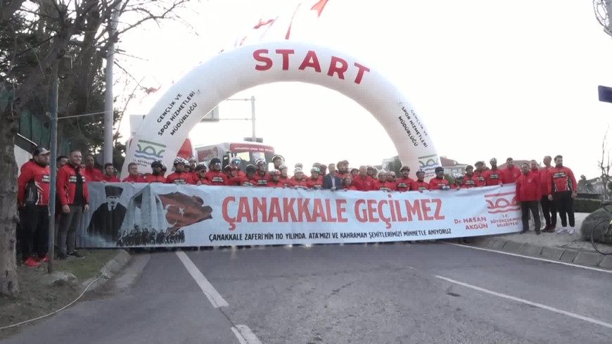 Büyükçekmece’den yola çıkan 65 bisikletçi, Çanakkale şehitleri anısına 300 kilometre pedal çevirecek