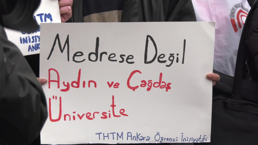 THTM'den Milli Eğitim Bakanlığı önünde laiklik eylemi: "Meydan boş değil, çünkü biz buradayız"