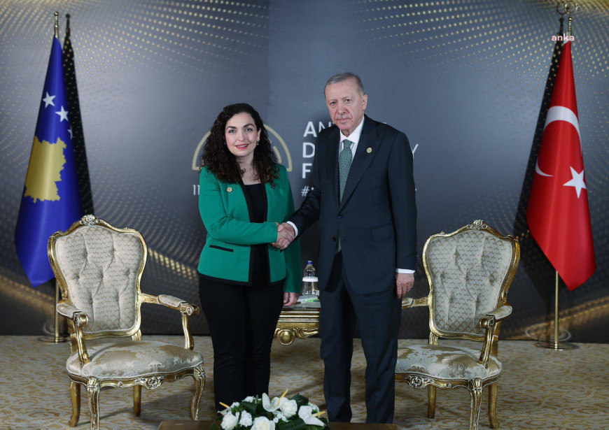 Cumhurbaşkanı Erdoğan, Kosova Cumhurbaşkanı Vjosa Osmani-Sadriui ile görüştü