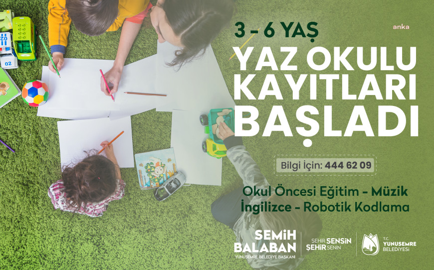 Yunusemre’de minikler için yaz okulu kayıtları başladı