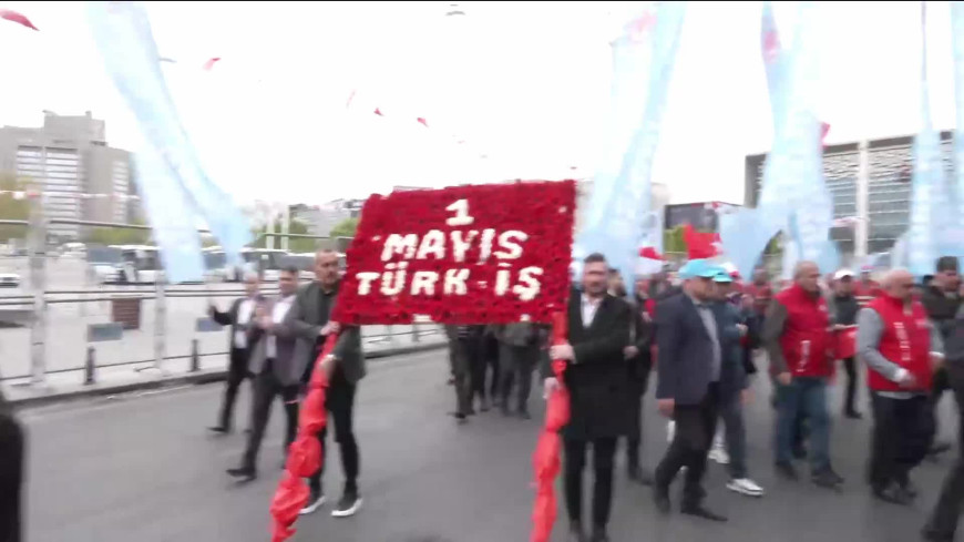 TÜRK-İŞ, Taksim Meydanı’nda... TÜRK-İŞ Genel Başkan Yardımcısı Irgat: "Haklar sadece talep etmekle değil, mücadeleyle alınıyor"
