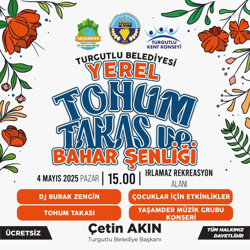 Turgutlu, “Tohum Takas ve Bahar Şenliği”nde buluşacak