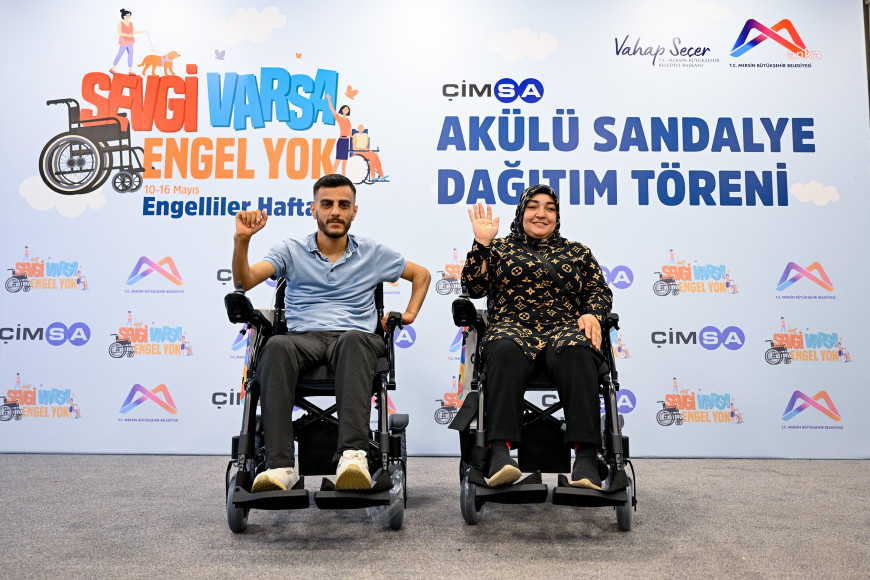 Mersin Büyükşehir Belediyesi desteğiyle 60 vatandaşa akülü sandalye dağıtıldı 