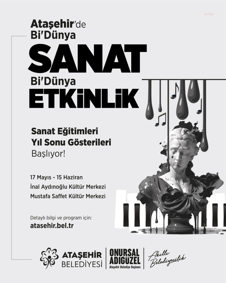 Ataşehir Belediyesi'nden sanat dolu etkinlik programı 