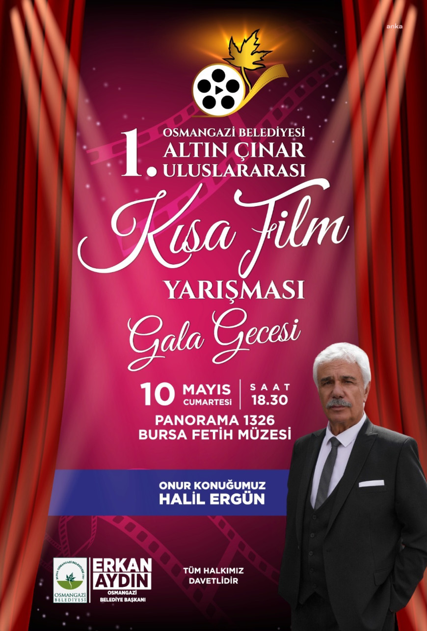 Osmangazi Belediyesi'nin düzenlediği 1'inci Altın Çınar Uluslararası Kısa Film Yarışması’nda gala heyecanı