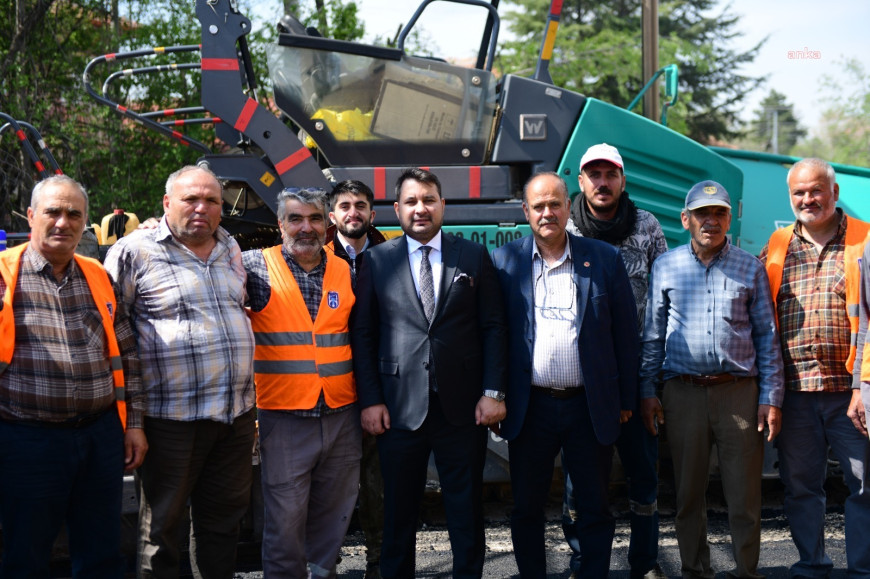 Kahramankazan Belediye Başkanı Çırpanoğlu, devam eden asfalt çalışmalarını yerinde inceledi 