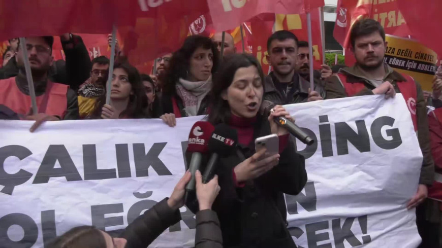 Siyasi parti ve örgütlerden Çalık Holding önünde ‘Erol Eğrek’ eylemi