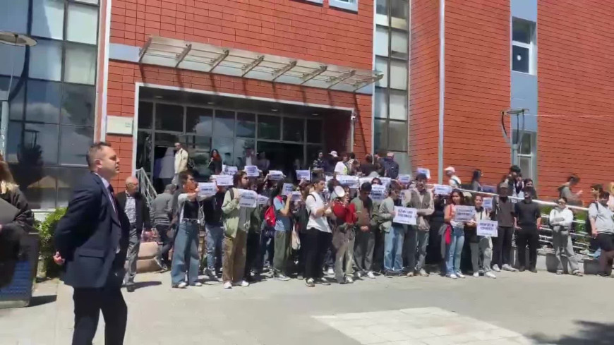 YTÜ ve MSGSÜ öğrencilerinden "Nureddin Yıldız” protestosunda gözaltına alınan Boğaziçili öğrencilere destek