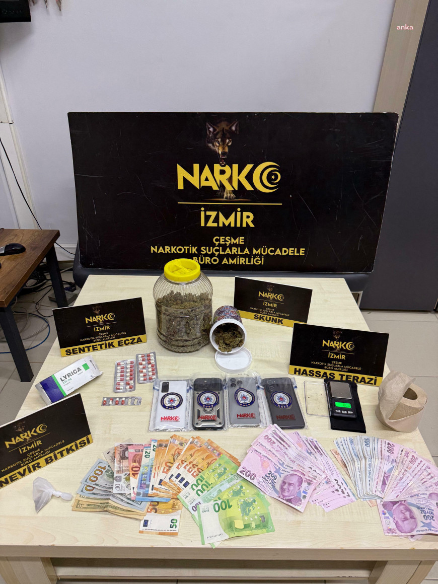 İzmir’de uyuşturucu ticareti şüphelisi 2 kişiye tutuklama