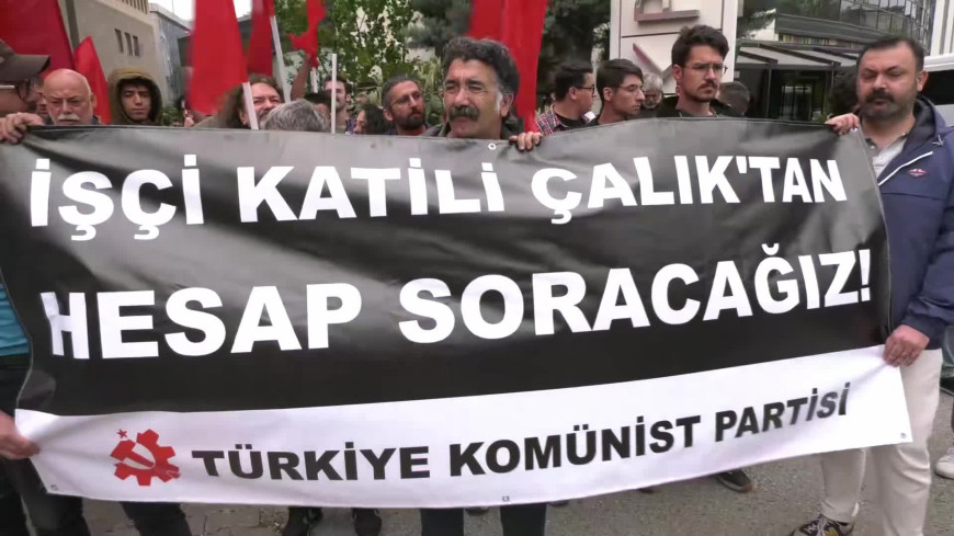 TKP, Sol Parti ve Umut Sendikası'ndan Çalık Holding Ankara Temsilciliği önünde 'Erol Eğrek' protestosu