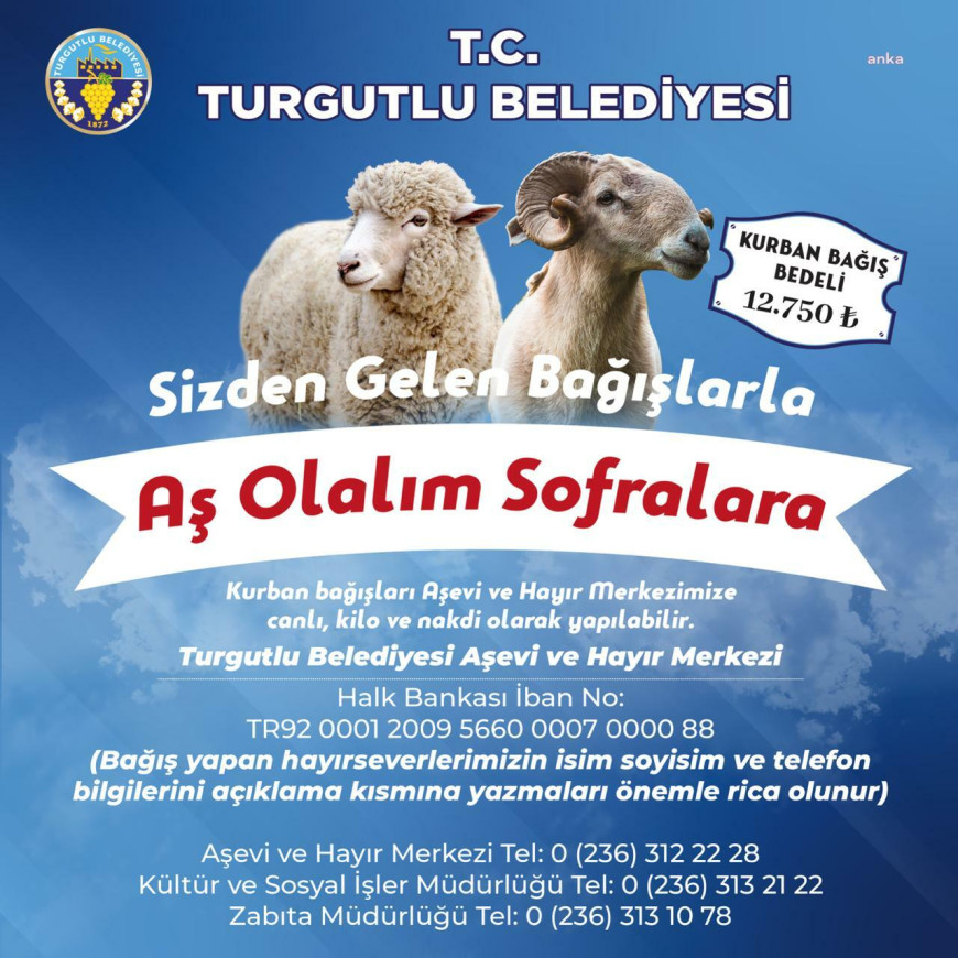 Turgutlu Belediyesi, Kurban Bayramı'nda ihtiyaç sahibi ailelere destek olacak