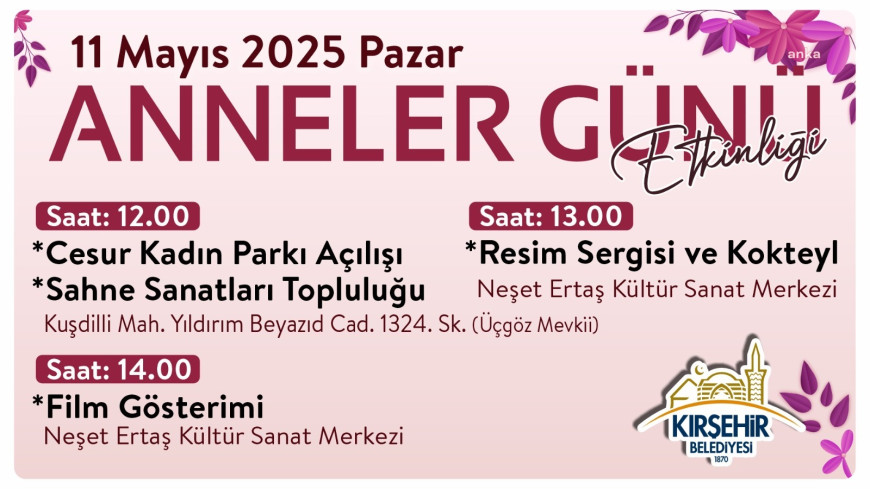 Kırşehir’de Anneler Günü, etkinliklerle kutlanacak
