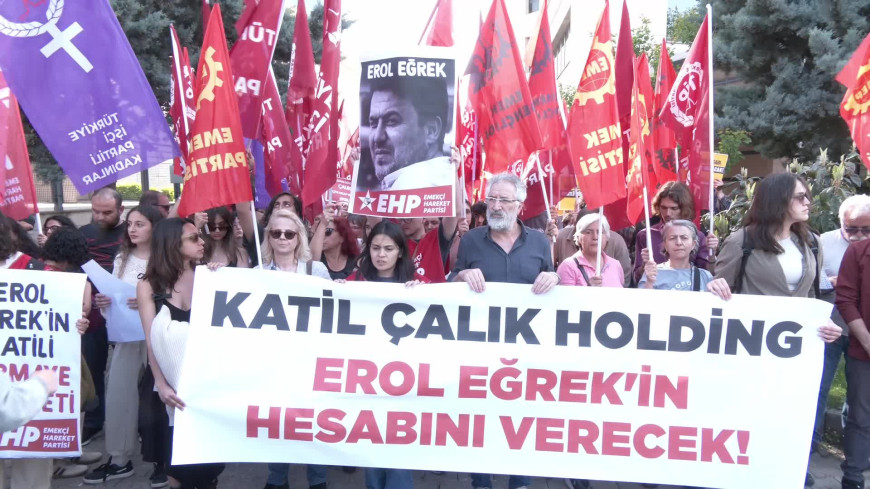 Çalık Holding Ankara Temsilciliği önünde "Erol Eğrek" protestosu: "Saray iktidarının yarattığı düzen, bu katliamın baş sorumlusudur"