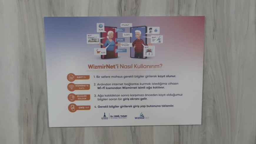İzmir Büyükşehir Belediyesi, Zübeyde Hanım Huzurevi Yaşlı Bakım ve Rehabilitasyon Merkezi'nde Wizmirnet ağını hizmete sundu