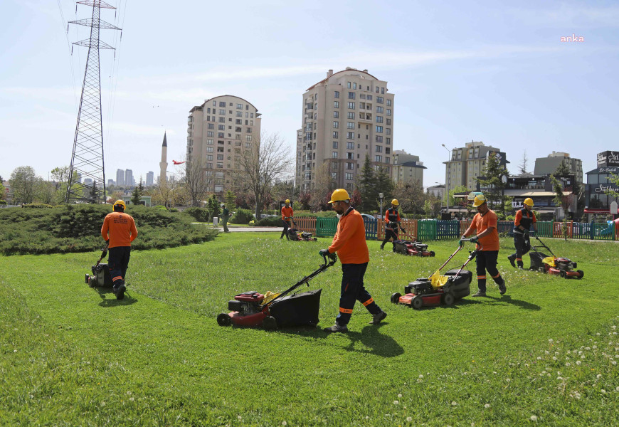 Çankaya Belediyesi'nden parklarda bakım ve onarım mesaisi
