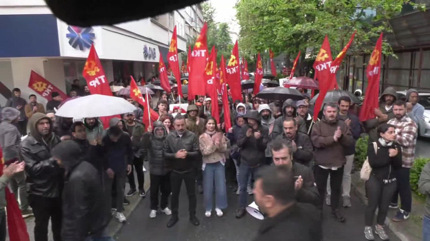 TKP'den Çalık Holding önünde 'Erol Eğrek' protestosu