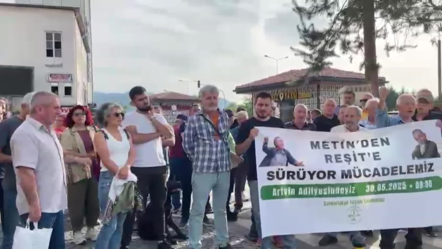 Reşit Kibar davası öncesinde Hopa'da basın açıklaması: Doğayı talan edenlere karşı omuz omuza duracağız 