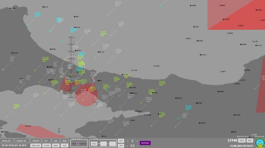 İnteraktif Radar Analizi ve Data Ekranı, İstanbul ve Muğla Dalaman havalimanlarında aktif edildi