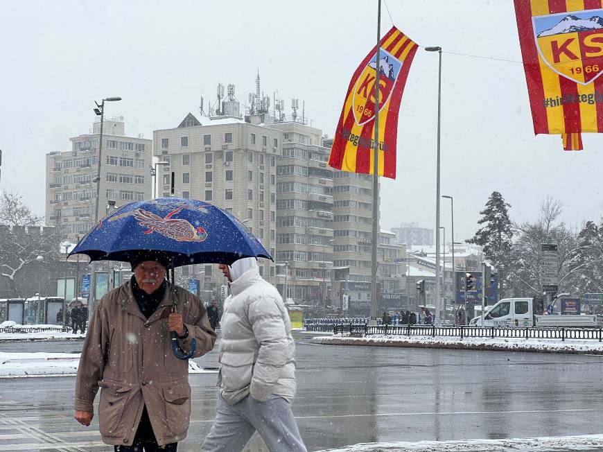 Kayseri'de kar yağışı