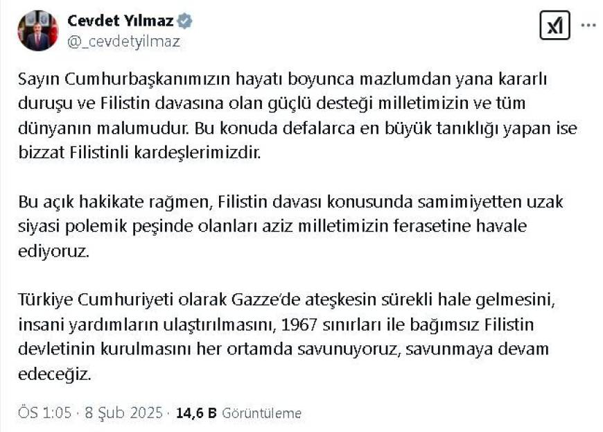 Cevdet Yılmaz: Siyasi polemik peşinde olanları milletimize havale ediyoruz