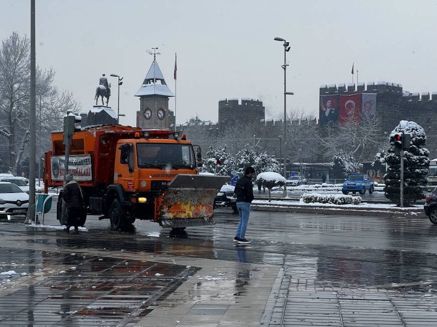 Kayseri'de kar yağışı