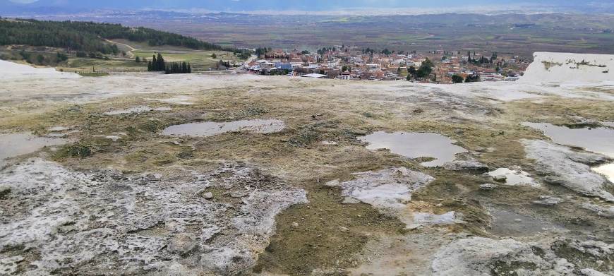 Pamukkale'de kuraklık tehdidi; suyun debisi düştü / Ek fotoğraflar