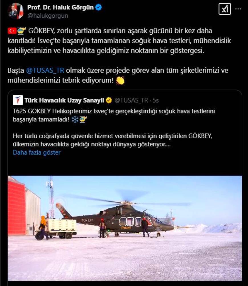 T625 GÖKBEY, İsveç'te soğuk hava testlerini tamamladı (2)