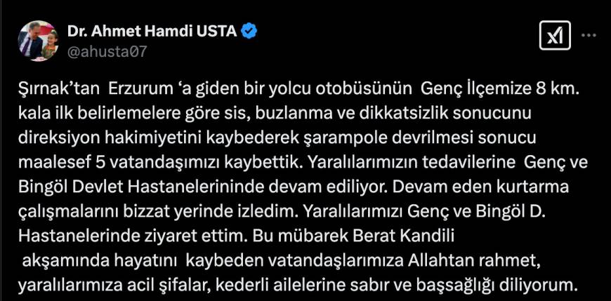 Bingöl'de yolcu otobüsü şarampole devrildi: 5 ölü, 31 yaralı (2)