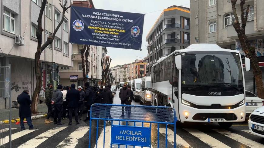 İstanbul- Avcılar'da kapatılan semt pazarının esnafına yürüyüş izni verilmedi